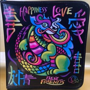 Lisa Frank Vintage Happiness Love Best friends Trapper Keeper.